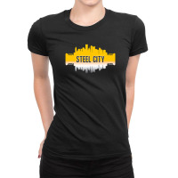 Pittsburgh Nickname Steel City Skyline Ladies Fitted T-shirt | Artistshot