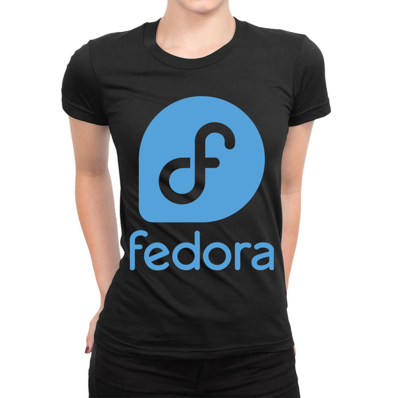 Matte Fedora Linux Ladies Fitted T-Shirt by LUISRIVER | Artistshot