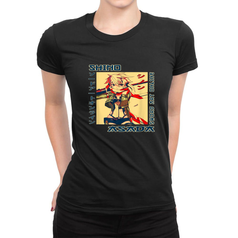 Graphic Online Classics Art Sword Anime Outfits Novel Series Ladies Fitted T-Shirt by cm-arts | Artistshot