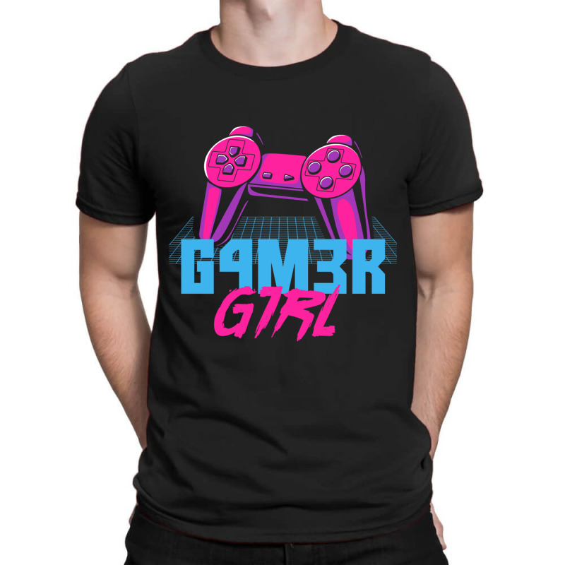 Retro Gamer Girl Vaporwave Leet Leetspeak Gifts T-Shirt by LUISRIVER | Artistshot