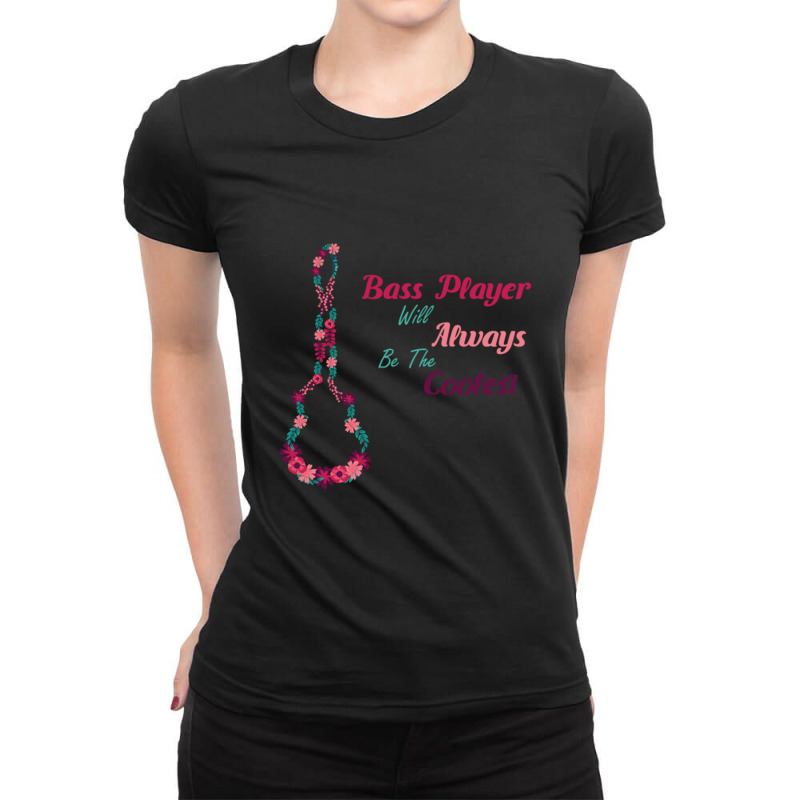 Bass Rock Heavy Metal Musical Instrument Pop 1 Ladies Fitted T-Shirt by cm-arts | Artistshot