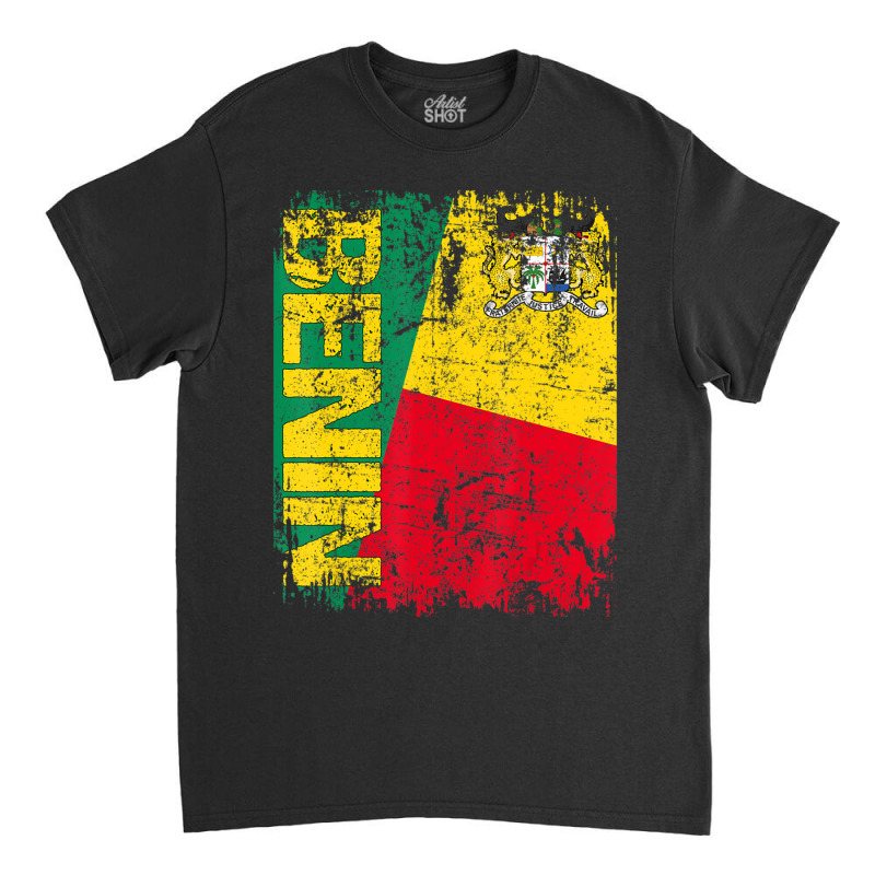 Benin Big Flag Vintage Distressed Benin Classic T-shirt by cm-arts | Artistshot