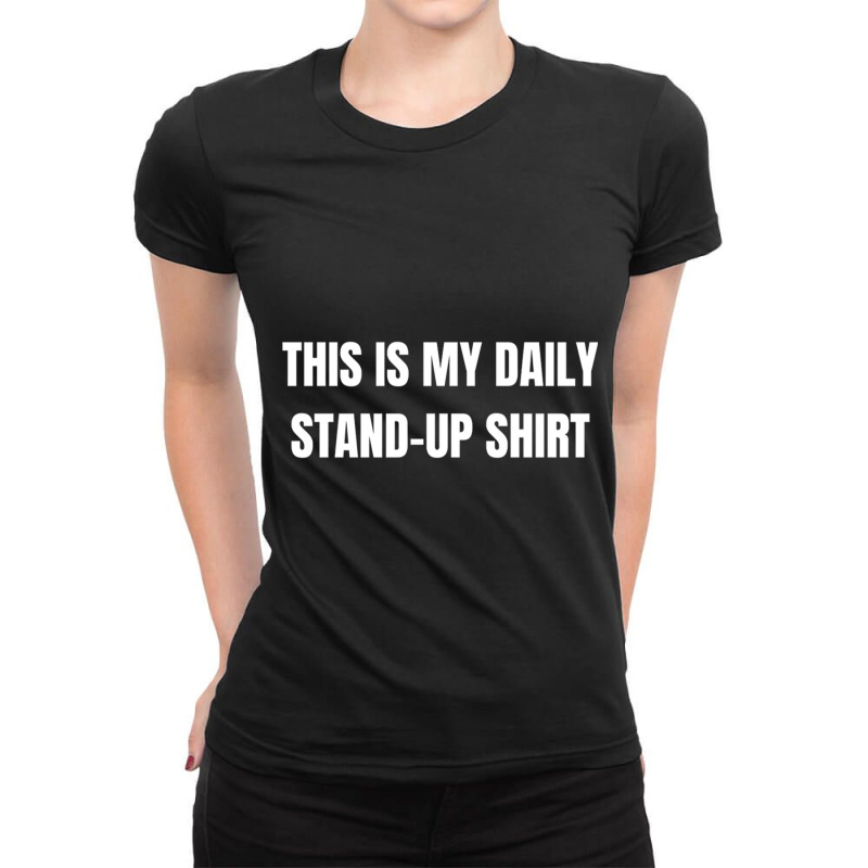 This Is My Daily Standup Shirt Meeting Teams Software Engineer Develop Ladies Fitted T-Shirt by LUISRIVER | Artistshot