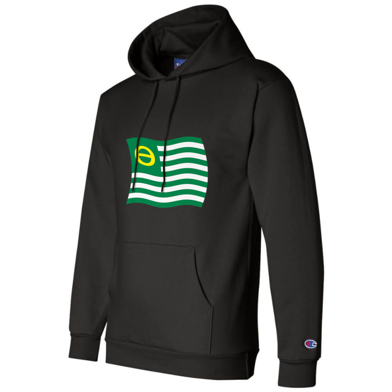 Wavy Retro Ecology Movement Flag Earth Day Climate Change Premium Champion Hoodie | Artistshot