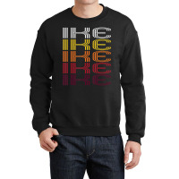 Ike Retro Wordmark Pattern Vintage Style Crewneck Sweatshirt | Artistshot