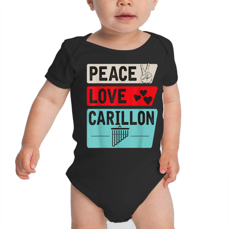 Peeace Love Carillon Bell Ringer Music, Carillon Music Lover T Shirt Baby Bodysuit by cm-arts | Artistshot