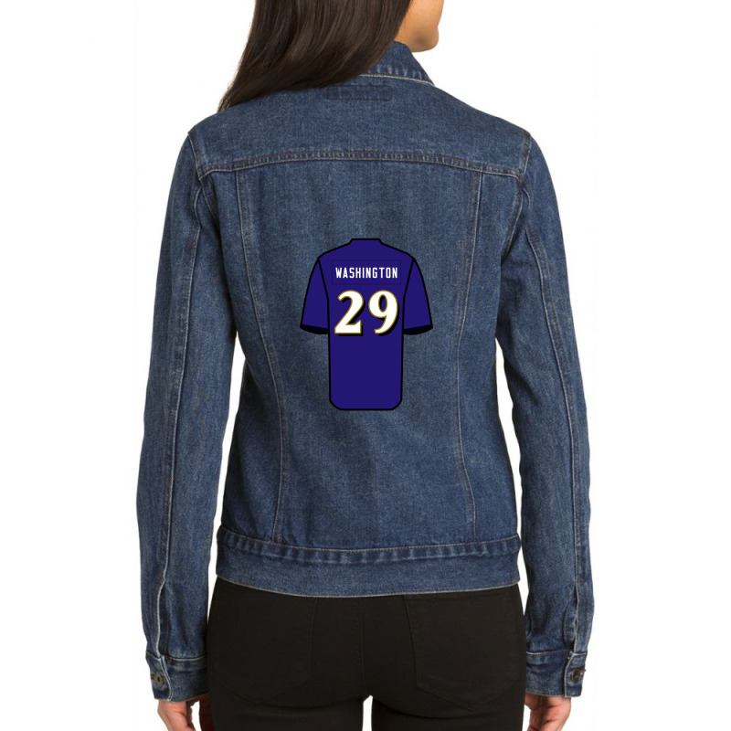 Ar'darius Washington Jersey Ladies Denim Jacket by EdgarThane | Artistshot