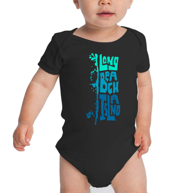 Lbi Long Beach Island New Jersey Shore Island Type Graphic Long Sleeve Baby Bodysuit by cm-arts | Artistshot