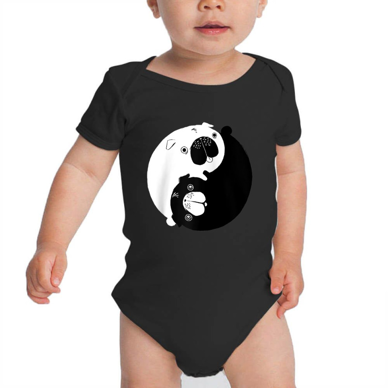 Cute Yin Yang Pugs Oriental Dog And Animal Lovers' Puppy Raglan Baseba Baby Bodysuit | Artistshot