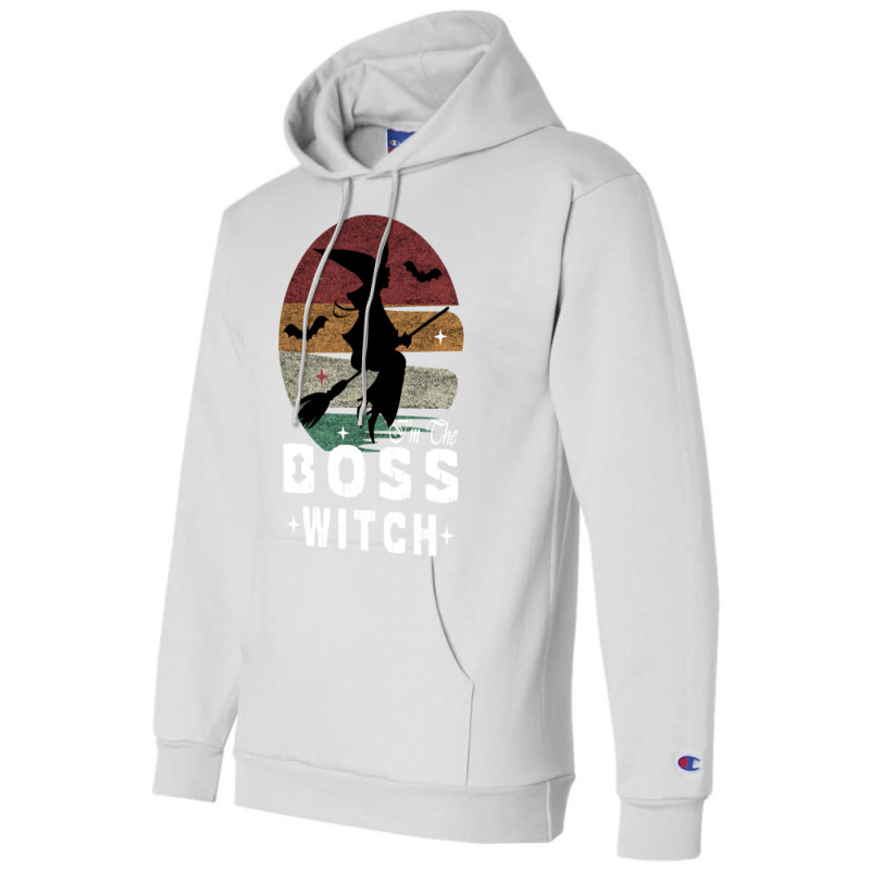 I'm The Boss Witch Cute Witchy Halloween Witch Coven Vibe Long Sleeve Champion Hoodie by cm-arts | Artistshot