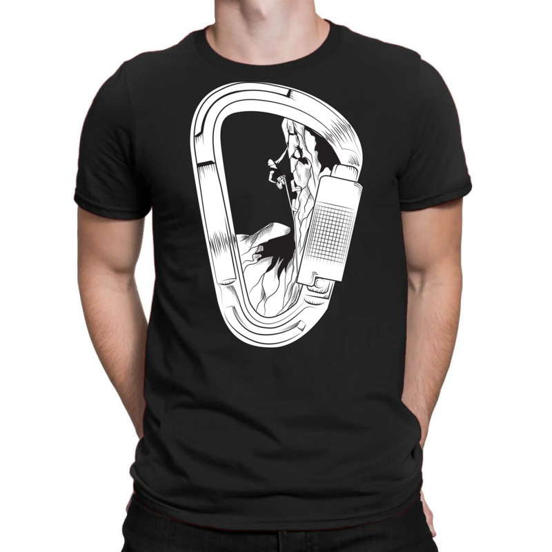 Rock Climbing Carabiner Wall Climb Bouldering Mountain Hike Pullover H T-shirt | Artistshot