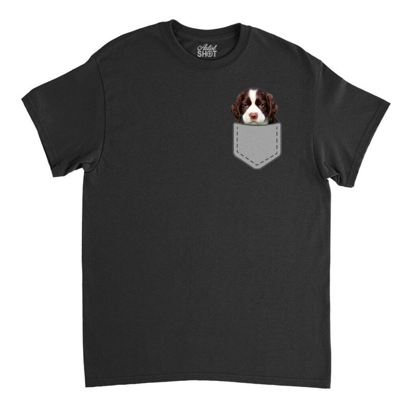 English Springer Spaniel Dog In Your Pocket Classic T-shirt by Konlasa6638 | Artistshot