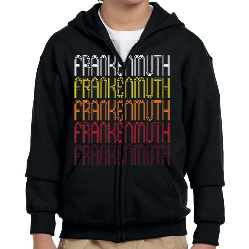 Frankenmuth, Mi Vintage Style Michigan Youth Zipper Hoodie by Mello Greenwood | Artistshot