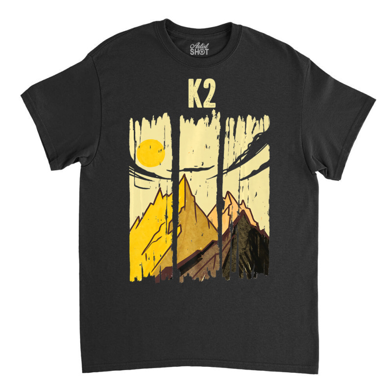 K2 Mountain Peak Summit Climber Classic T-shirt by cm-arts | Artistshot