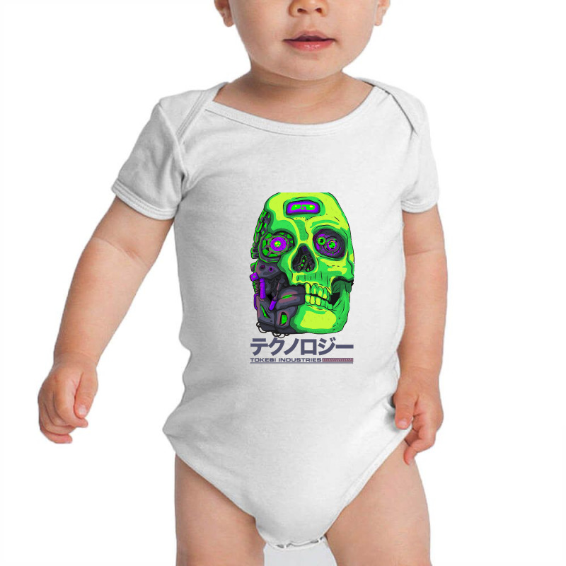 Cybernetic Cyberpunk Futuristic Skull Baby Bodysuit by dyahayusutra | Artistshot