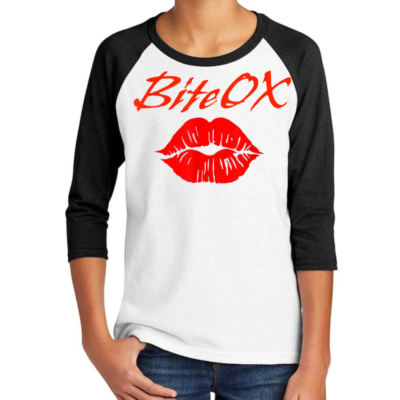 Lips Bitters Kissing Kisser T Shirt Youth 3/4 Sleeve by cm-arts | Artistshot