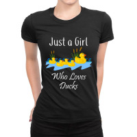 Just A Girl Who Likes Ducks Rubber Ducky Ladies Fitted T-shirt | Artistshot