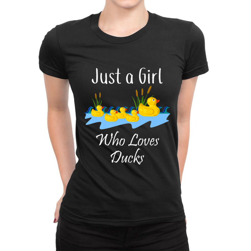 Just A Girl Who Likes Ducks Rubber Ducky Ladies Fitted T-Shirt by thangdinhsinhelf | Artistshot