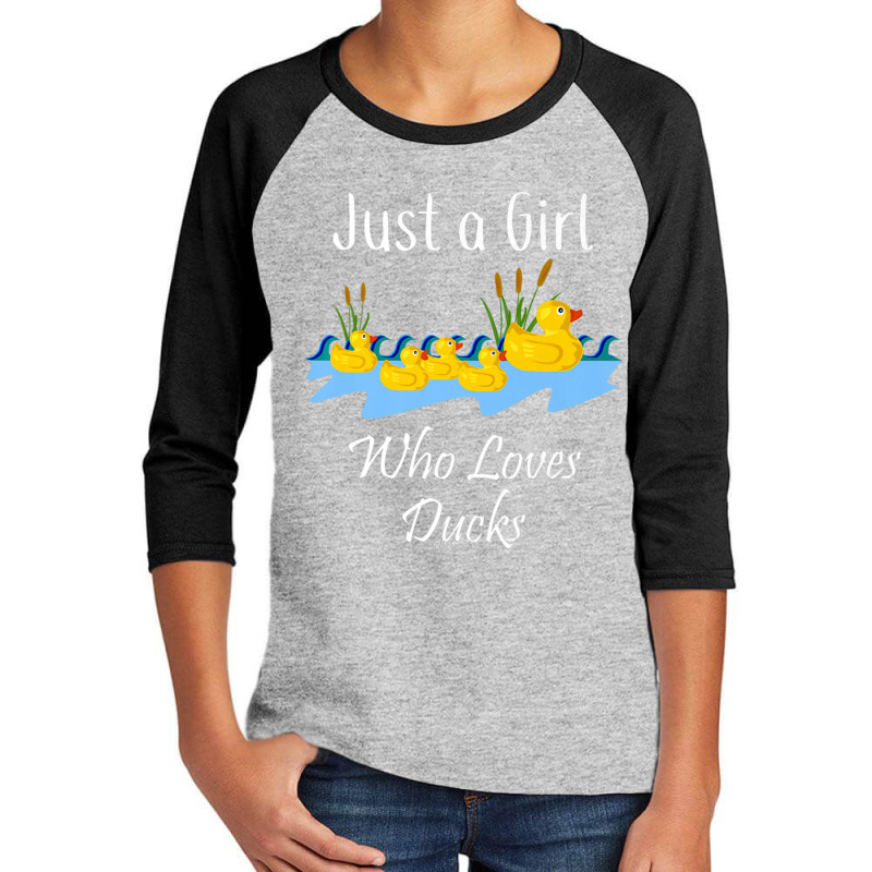 Just A Girl Who Likes Ducks Rubber Ducky Youth 3/4 Sleeve by thangdinhsinhelf | Artistshot