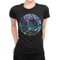 Samurai Warrior Mask, Hannya Oni Mask Japan Anime T Shirt Ladies Fitted T-shirt | Artistshot