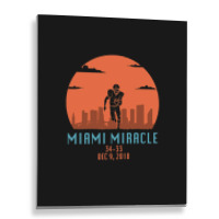 Miami Miracle Funny Football Dolphins Metal Print Vertical | Artistshot