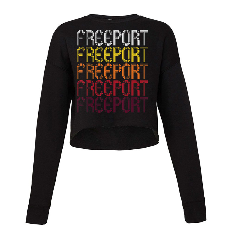 Freeport, Fl Vintage Style Florida Cropped Sweater by Mello Greenwood | Artistshot