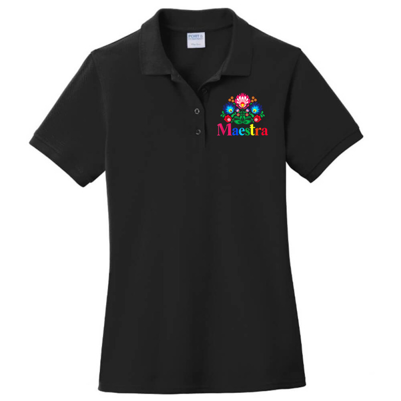 Maestra Proud Spanish Teacher Bilingual Teacher Latina T Shirt Ladies Polo Shirt by cm-arts | Artistshot