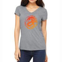 Red Dragon Women's V-neck T-shirt | Artistshot