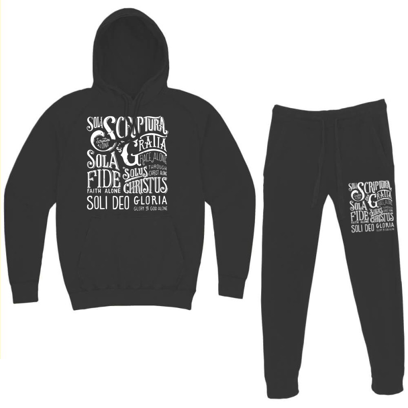 Sola Scriptura Protestant Christian Reformation 5 Solas Gift Sweatshir Hoodie & Jogger Set | Artistshot