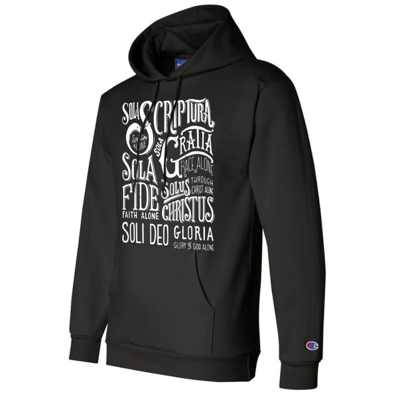 Sola Scriptura Protestant Christian Reformation 5 Solas Gift Sweatshir Champion Hoodie | Artistshot