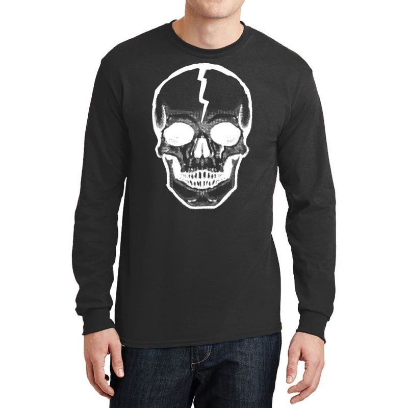 Lightning Skull Long Sleeve Shirts by Mata Gibson | Artistshot