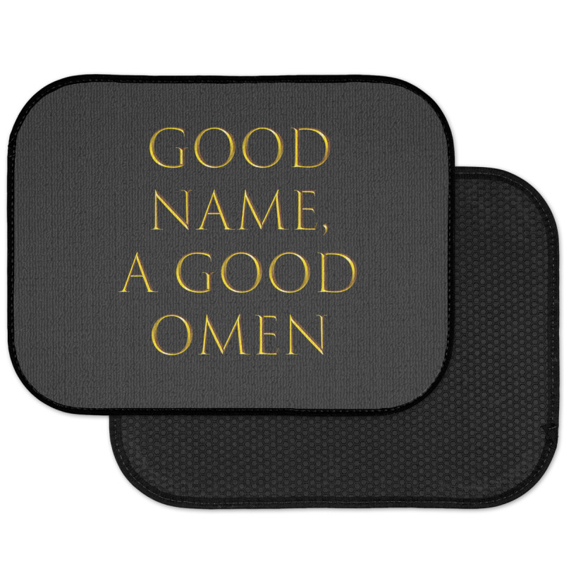 Latin Quote - Good Name, A Good Omen Rear Car Mat | Artistshot