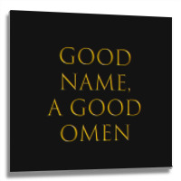 Latin Quote - Good Name, A Good Omen Metal Print Square | Artistshot