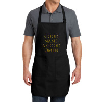 Latin Quote - Good Name, A Good Omen Full-length Apron | Artistshot