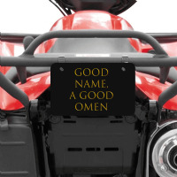 Latin Quote - Good Name, A Good Omen Atv License Plate | Artistshot