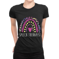 Make A Difference One Word At A Time, Slp Speech Therapist Ladies Fitted T-shirt | Artistshot