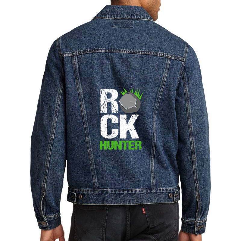 Rock Hunter Graphic Geologist Rock Collector Men Denim Jacket by MickeyRobison | Artistshot