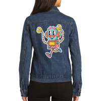 Robot Cartoon-jnxwo Ladies Denim Jacket | Artistshot