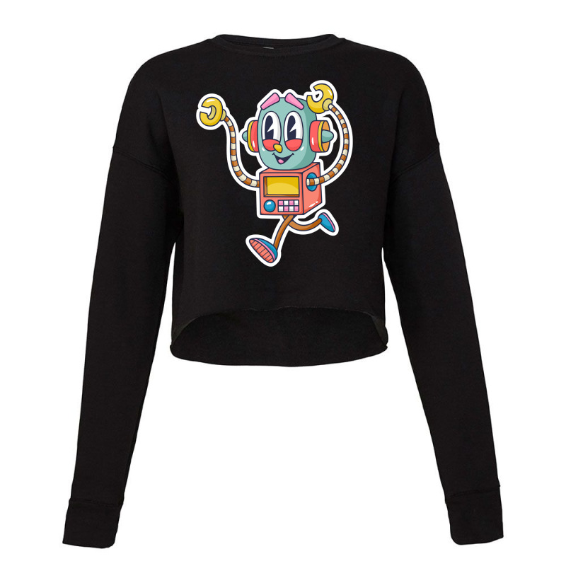 Robot Cartoon-jnxwo Cropped Sweater by brumfieldportillo7vlpq8 | Artistshot