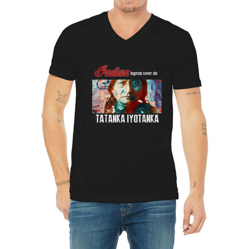 Tatanka Iyotanka   Sitting Bull T Shirt V-neck Tee | Artistshot