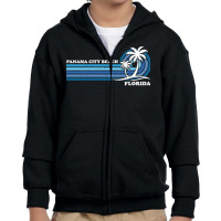 Retro Vintage Family Vacation Florida Panama City Beach Long Sleeve T Youth Zipper Hoodie | Artistshot