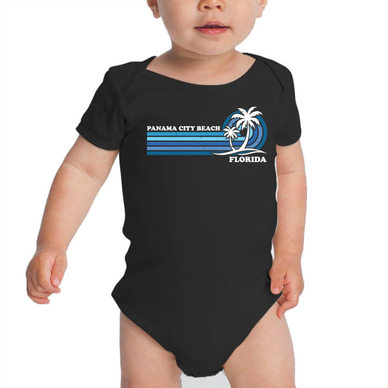 Retro Vintage Family Vacation Florida Panama City Beach Long Sleeve T Baby Bodysuit by goveteman | Artistshot