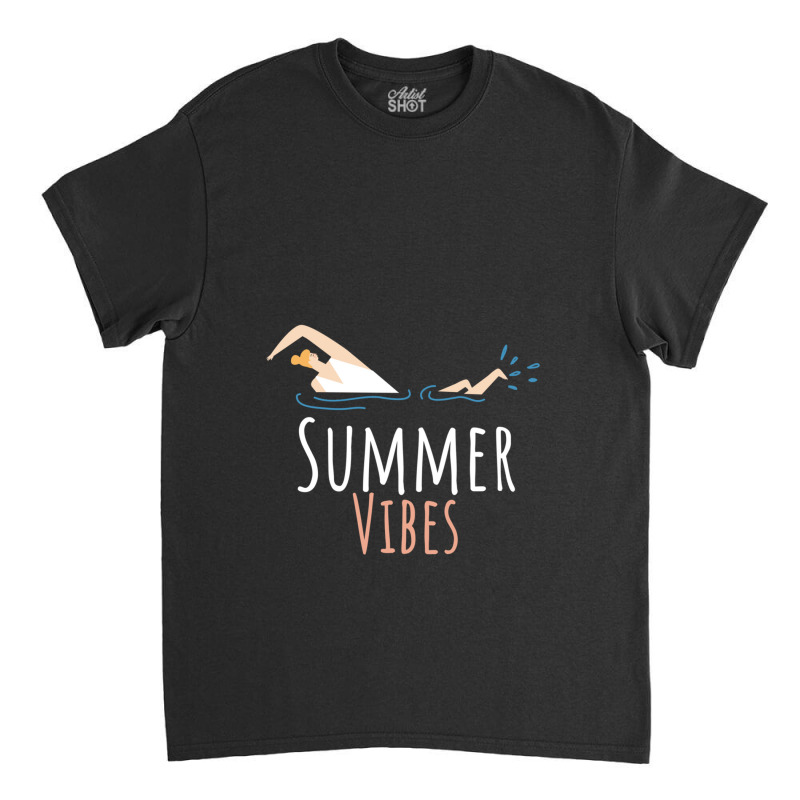 Simmer Vibes Swimming Classic T-shirt | Artistshot