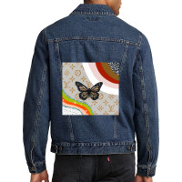 Butterflies Black Collor Butterfly Men Denim Jacket | Artistshot