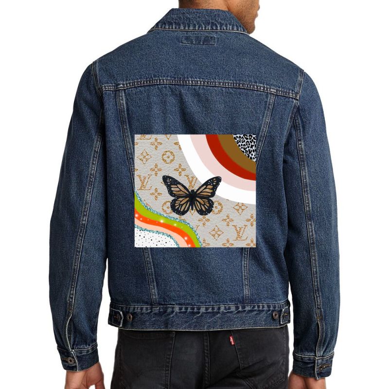 Butterflies Black Collor Butterfly Men Denim Jacket by gemuruhe | Artistshot