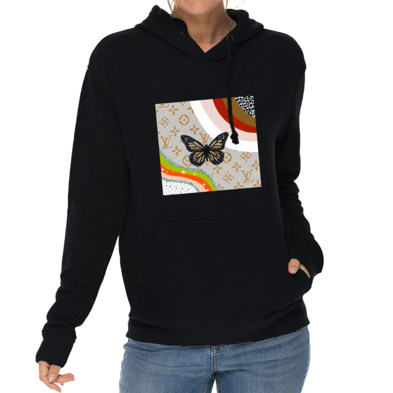 Butterflies Black Collor Butterfly Lightweight Hoodie by gemuruhe | Artistshot