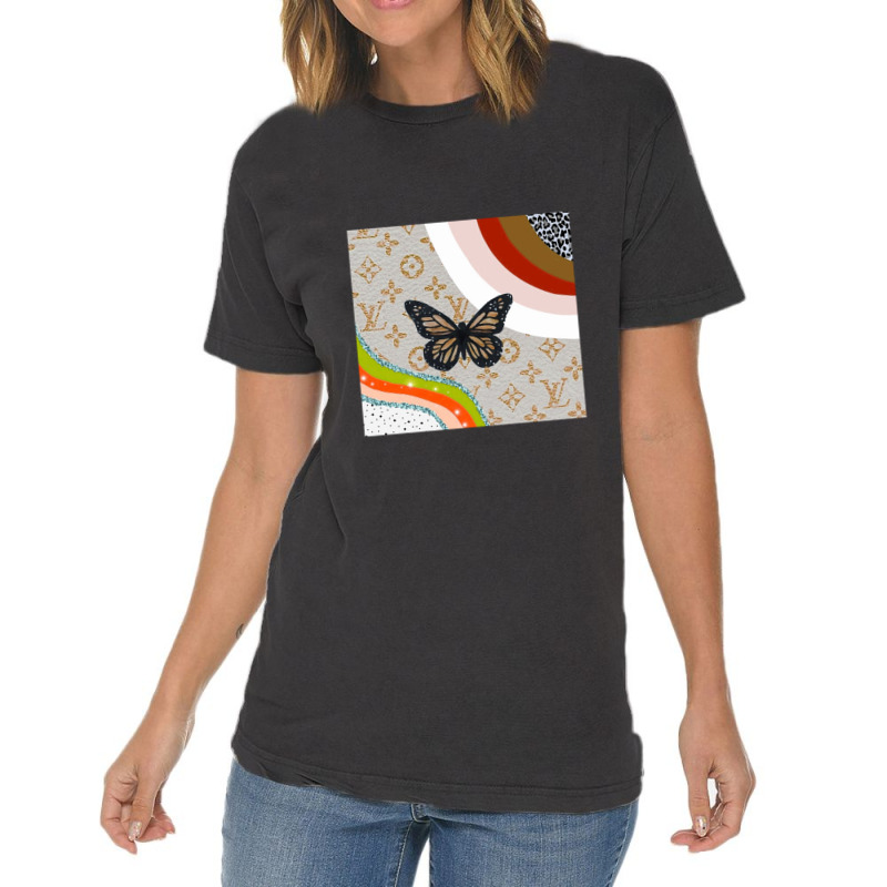 Butterflies Black Collor Butterfly Vintage T-Shirt by gemuruhe | Artistshot