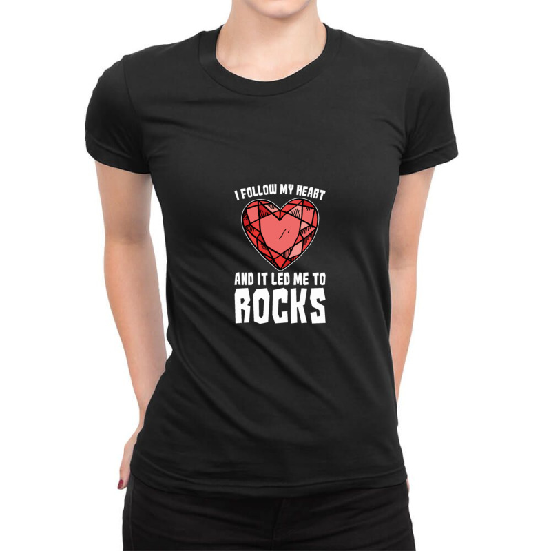 Rock Hunting Geologist Minerals Ladies Fitted T-Shirt by RoseannTrujillo | Artistshot