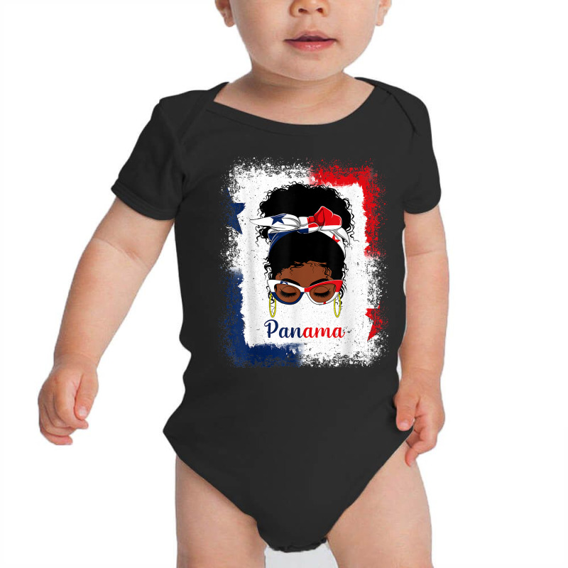 Messy Bun Panamanian Panama Flag Womens Woman Girl T Shirt Baby Bodysuit by cm-arts | Artistshot