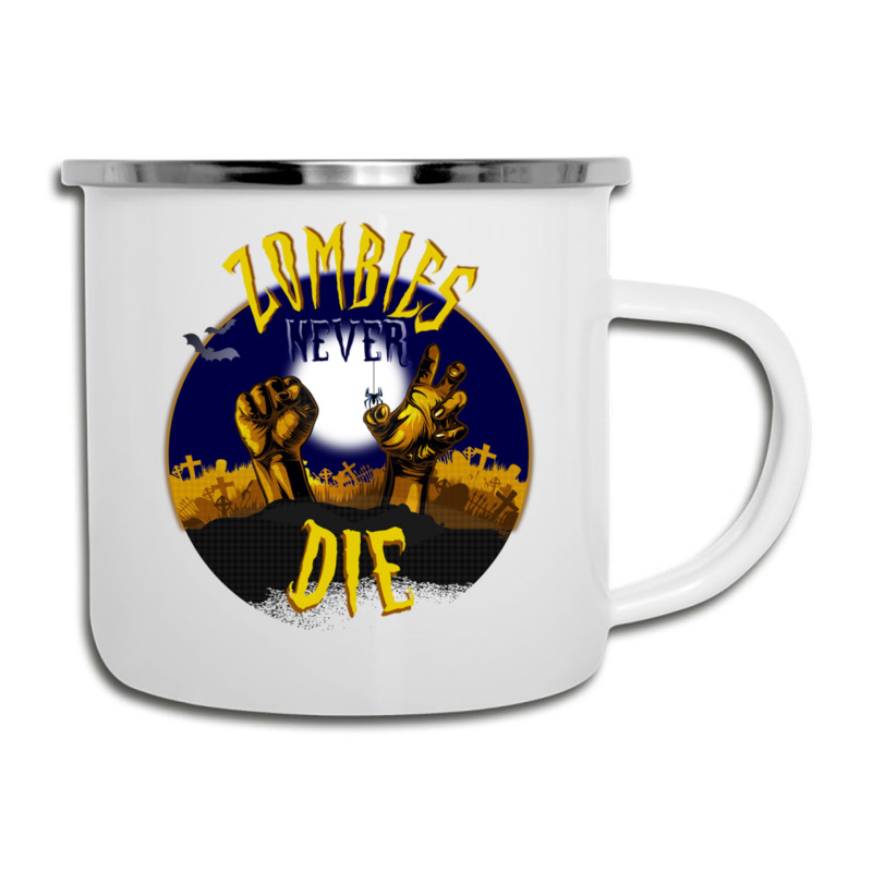 Zombies Never Die Graveyard Zombie Hands Halloween Camper Cup | Artistshot